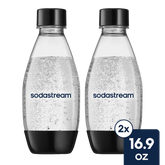 Sodastream Sparkling Water Bottle Twin Pack Black 16.9 oz