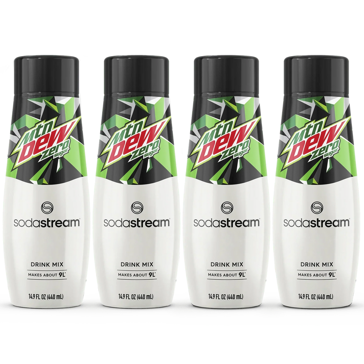 Sodastream MTN DEW Zero Sugar Drink Mix 4 Pack 440ml