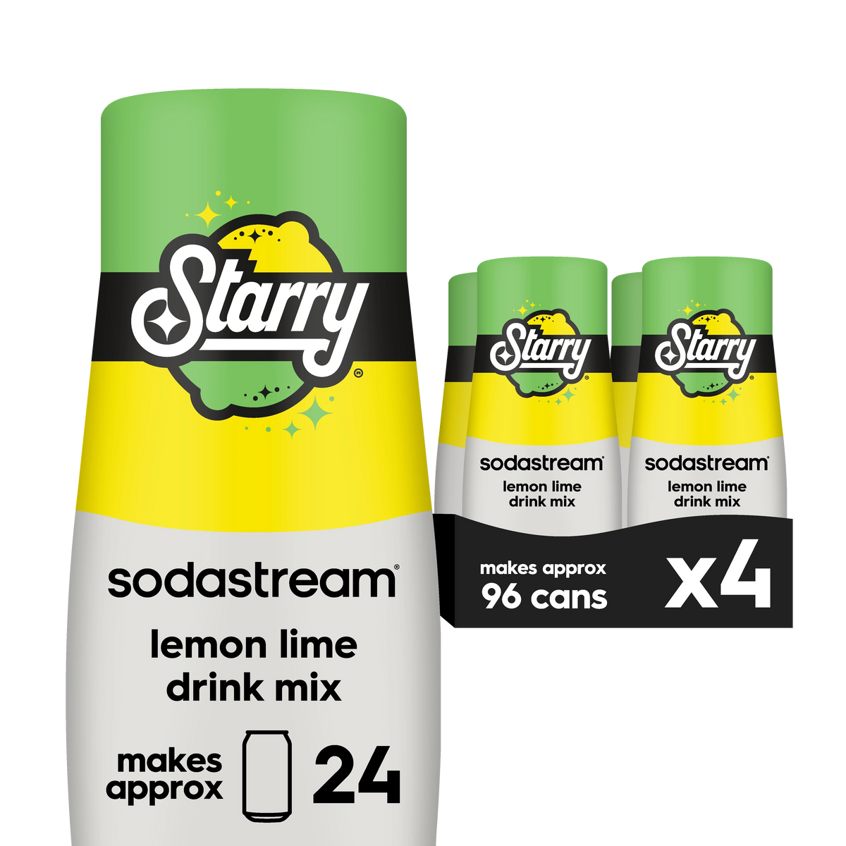 Sodastream STARRY® Lemon Lime Drink Mix 4 Pack 440ml