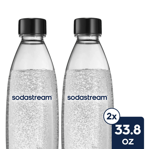 Sodastream Slim Sparkling Water Bottle Twin Pack Black 33.8 oz