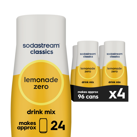 Sodastream Classics® Lemonade Zero Sugar Drink Mix 4 Pack 440ml