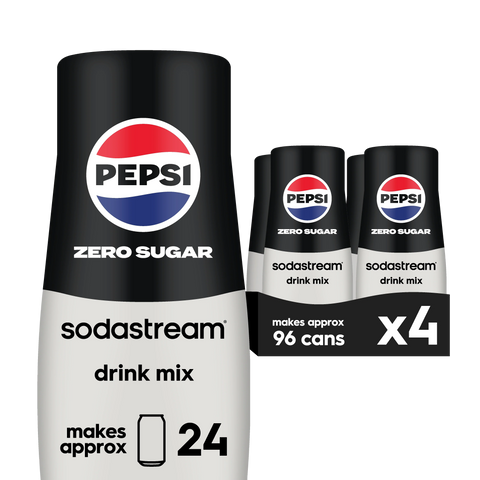 Sodastream Pepsi Zero Sugar Drink Mix 4 Pack 440ml