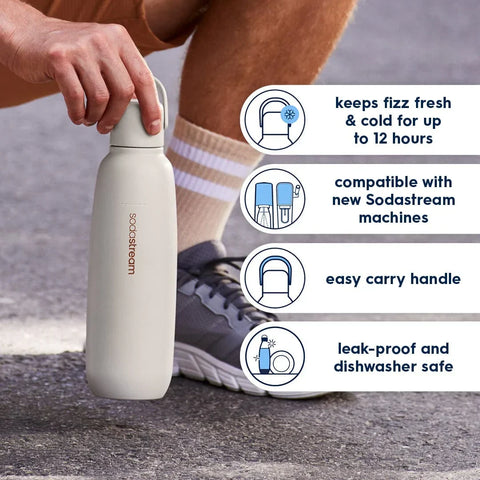 Sodastream Fizz & Go™ Insulated Stainless Steel Bottle Sand 30.4 oz