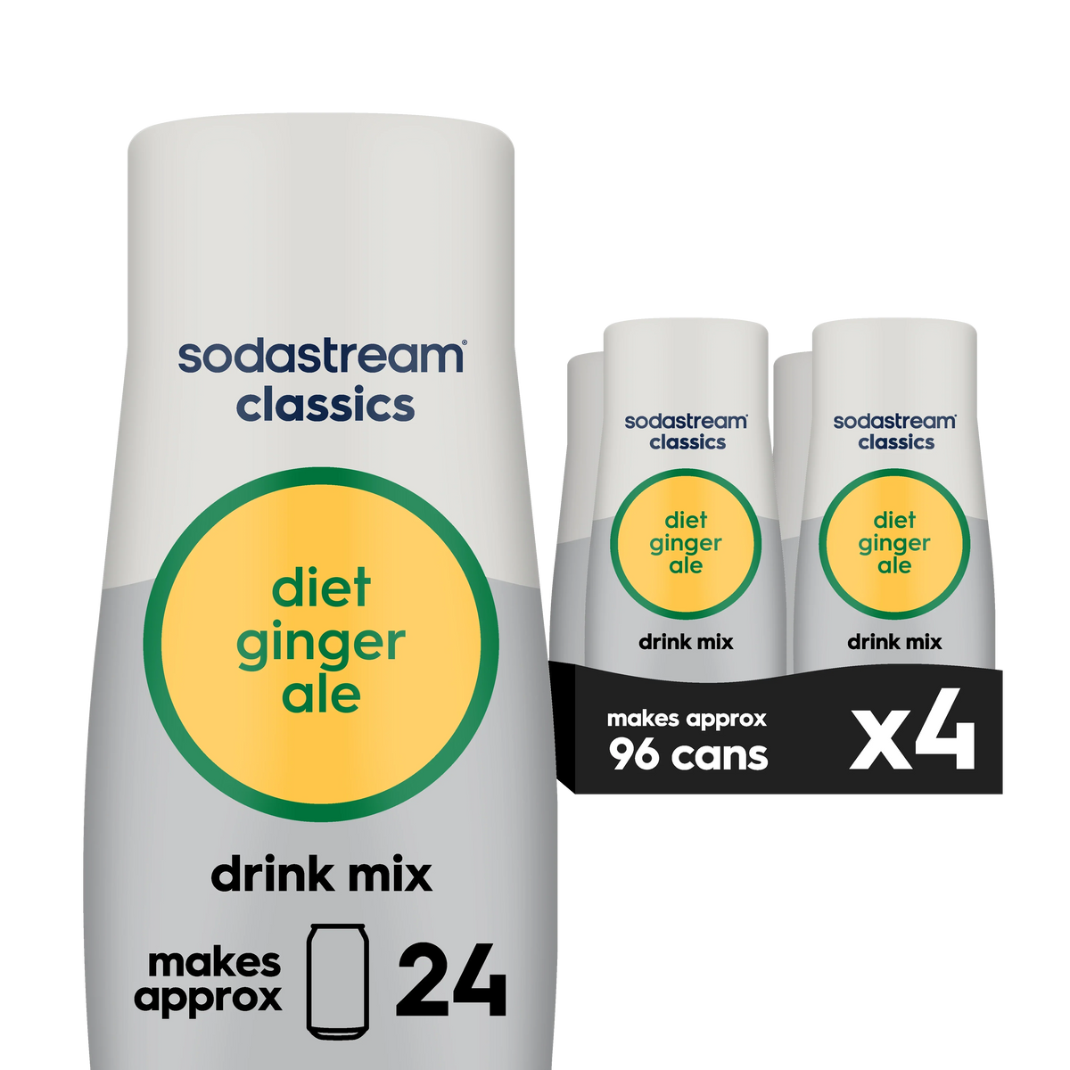 Sodastream Classics® Diet Ginger Ale Drink Mix 4 Pack 440ml