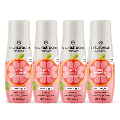 Sodastream Classics® Pink Grapefruit Zero Sugar Drink Mix 4 Pack 440ml