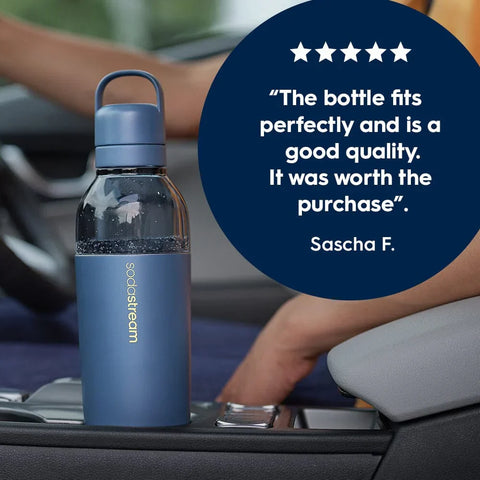 Sodastream Fizz & Go™ Easy Mix Insulated Stainless Steel Bottle Storm Blue 23.7 oz