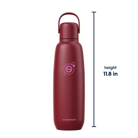 Sodastream Fizz & Go™ Insulated Stainless Steel Carbonating Bottle Pomegranate 30.4 oz