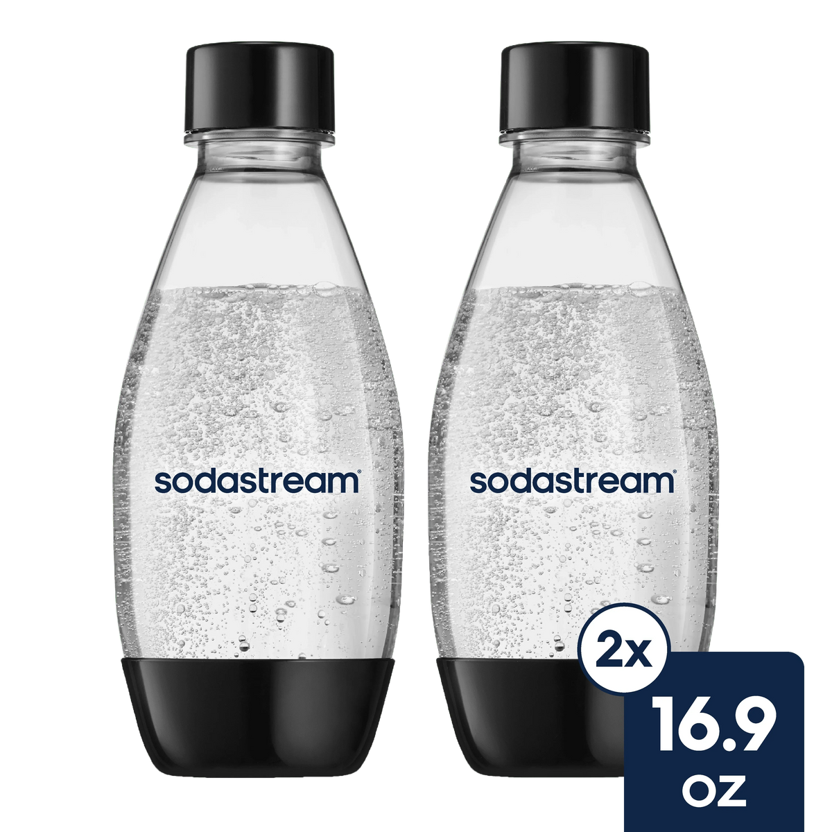 Sodastream Sparkling Water Bottle Twin Pack Black 16.9 oz