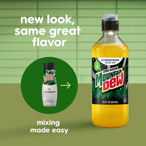Sodastream MTN DEW Zero Sugar Drink Mix 440ml