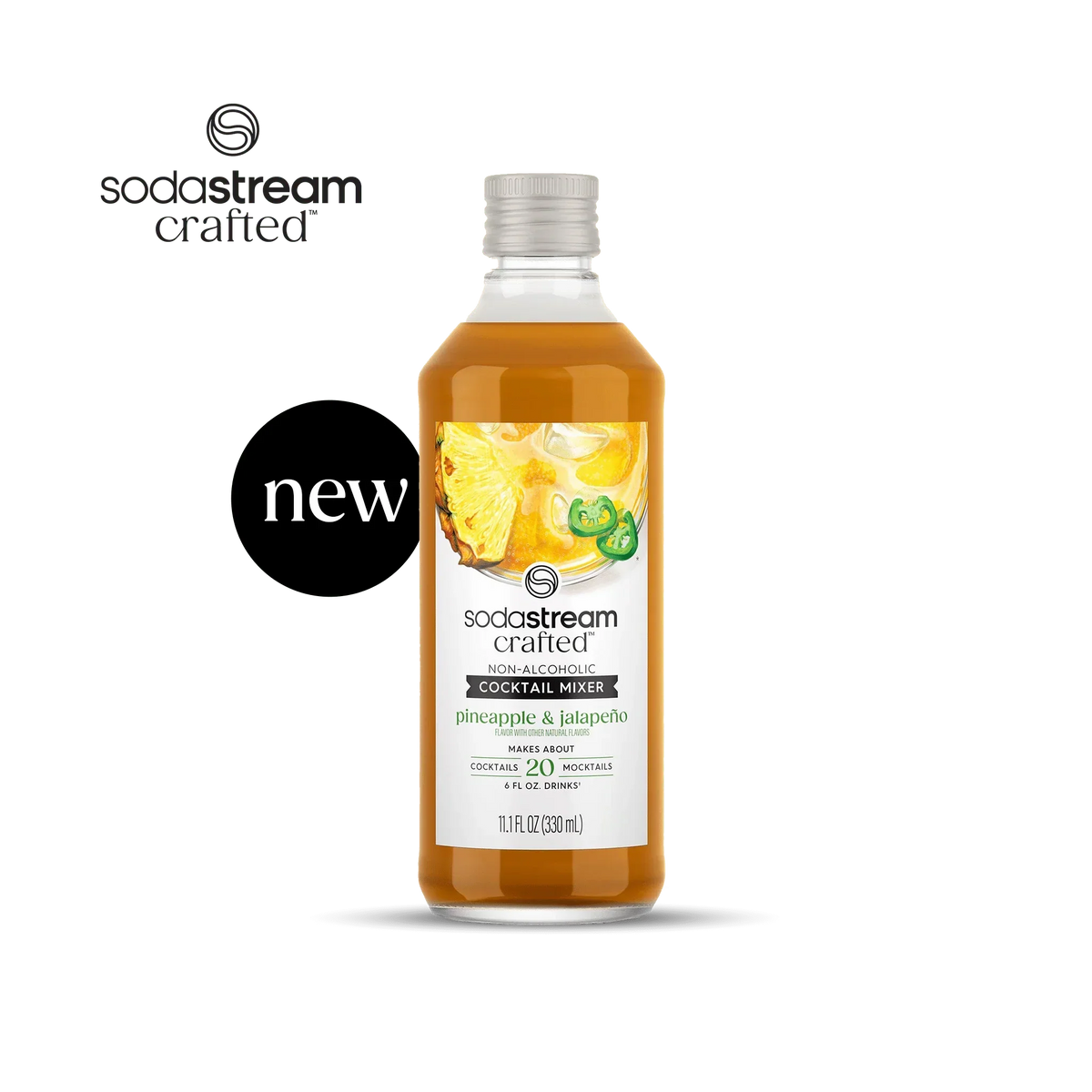 Sodastream Crafted® Mixers Pineapple & Jalapeño Cocktail Mixer 330ml
