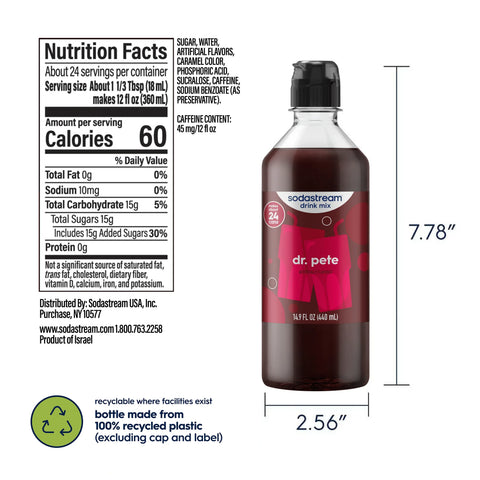 Sodastream Classics® Dr. Pete Drink Mix 440ml
