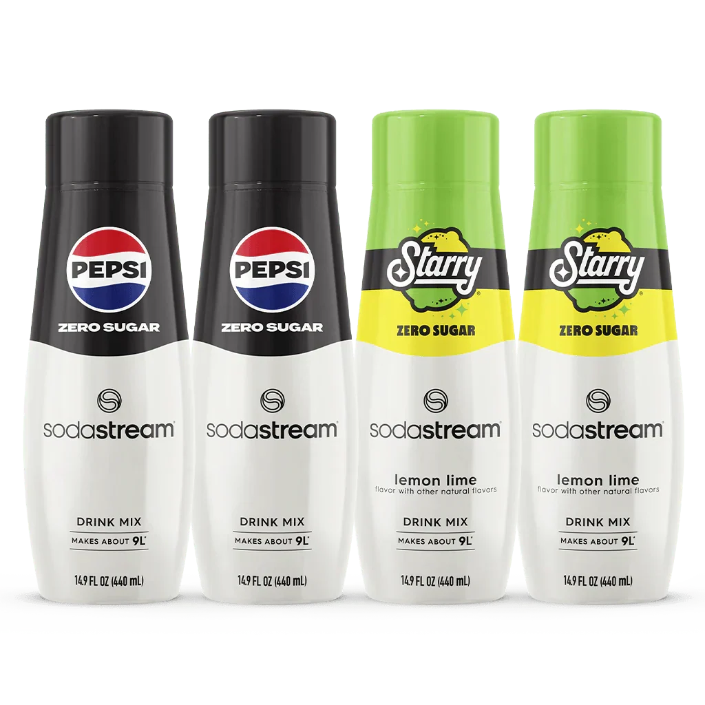 Sodastream Pepsi® & STARRY® Zero Sugar Variety Drink Mix 4 Pack 440ml