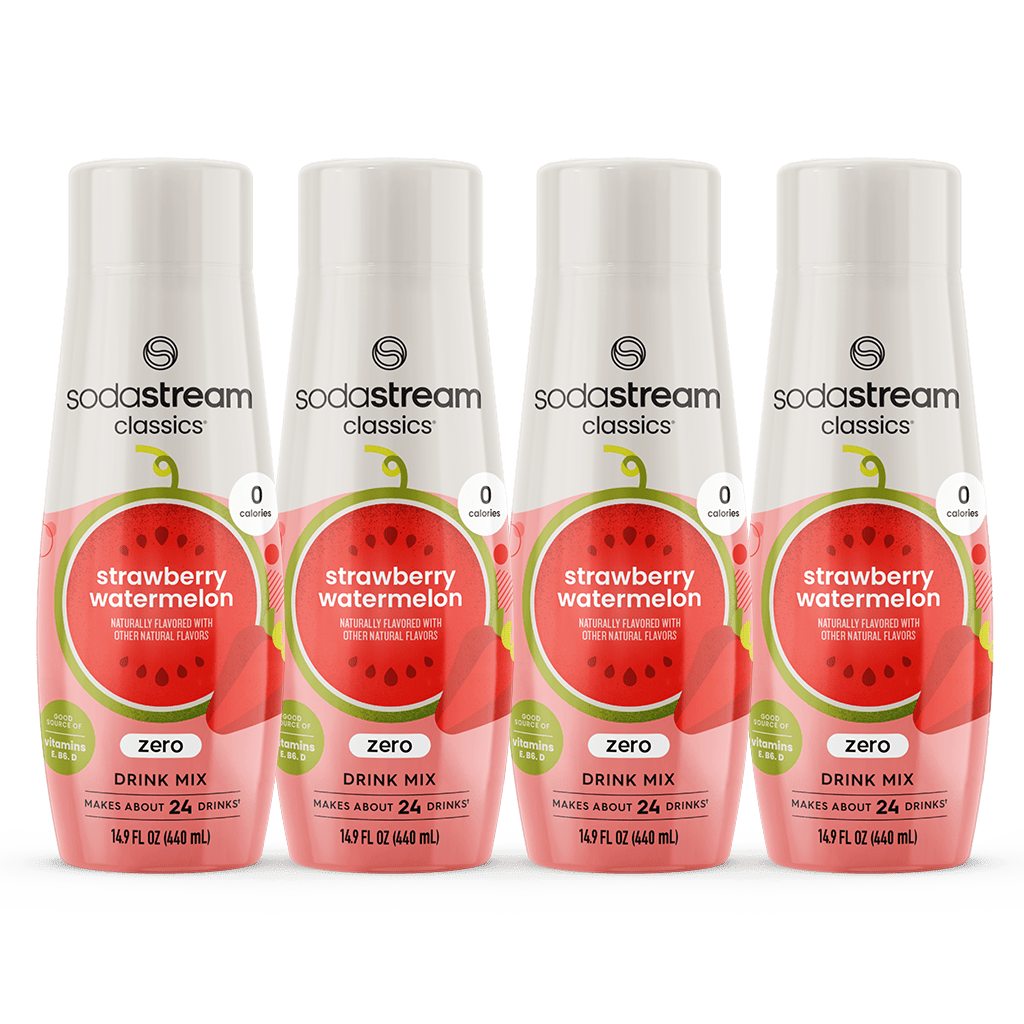Sodastream Classics® Strawberry & Watermelon Zero Sugar Drink Mix 4 Pack 440ml