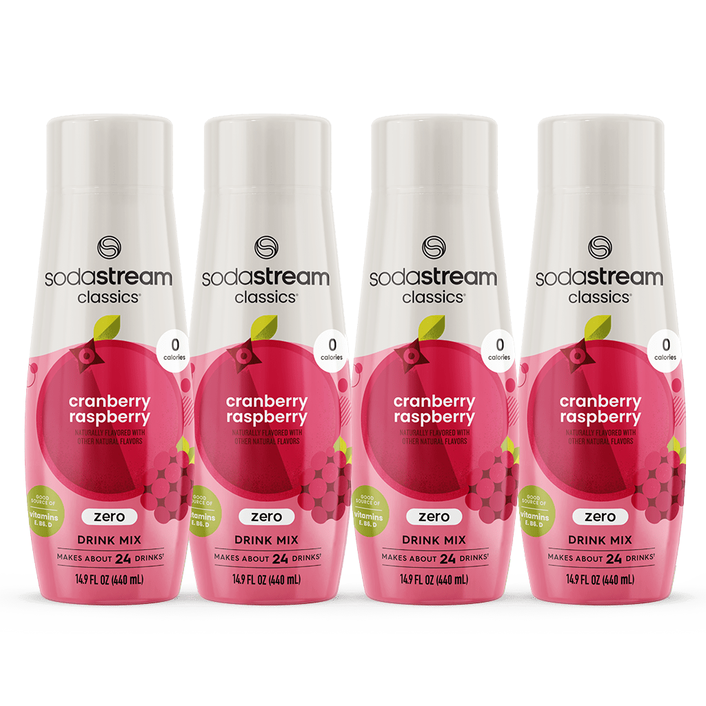 Sodastream Classics® Cranberry & Raspberry Zero Sugar Drink Mix 4 Pack 440ml