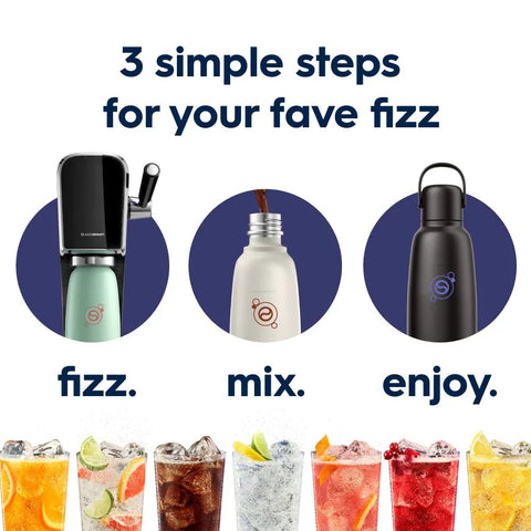 Sodastream Fizz & Go™ Insulated Stainless Steel Carbonating Bottle Black 30.4 oz