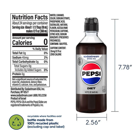 Sodastream Diet Pepsi Drink Mix 440ml