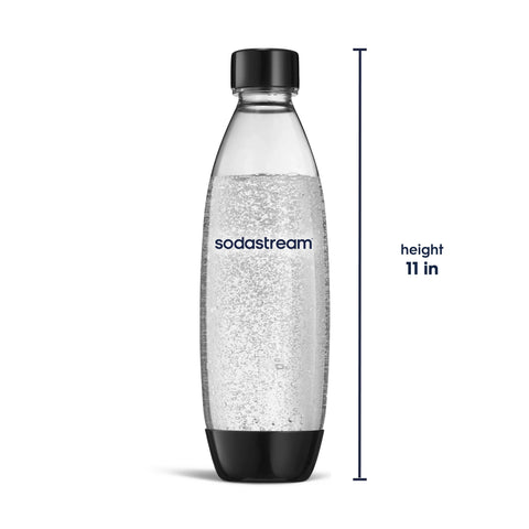 Sodastream Slim Sparkling Water Bottle Twin Pack Black 33.8 oz