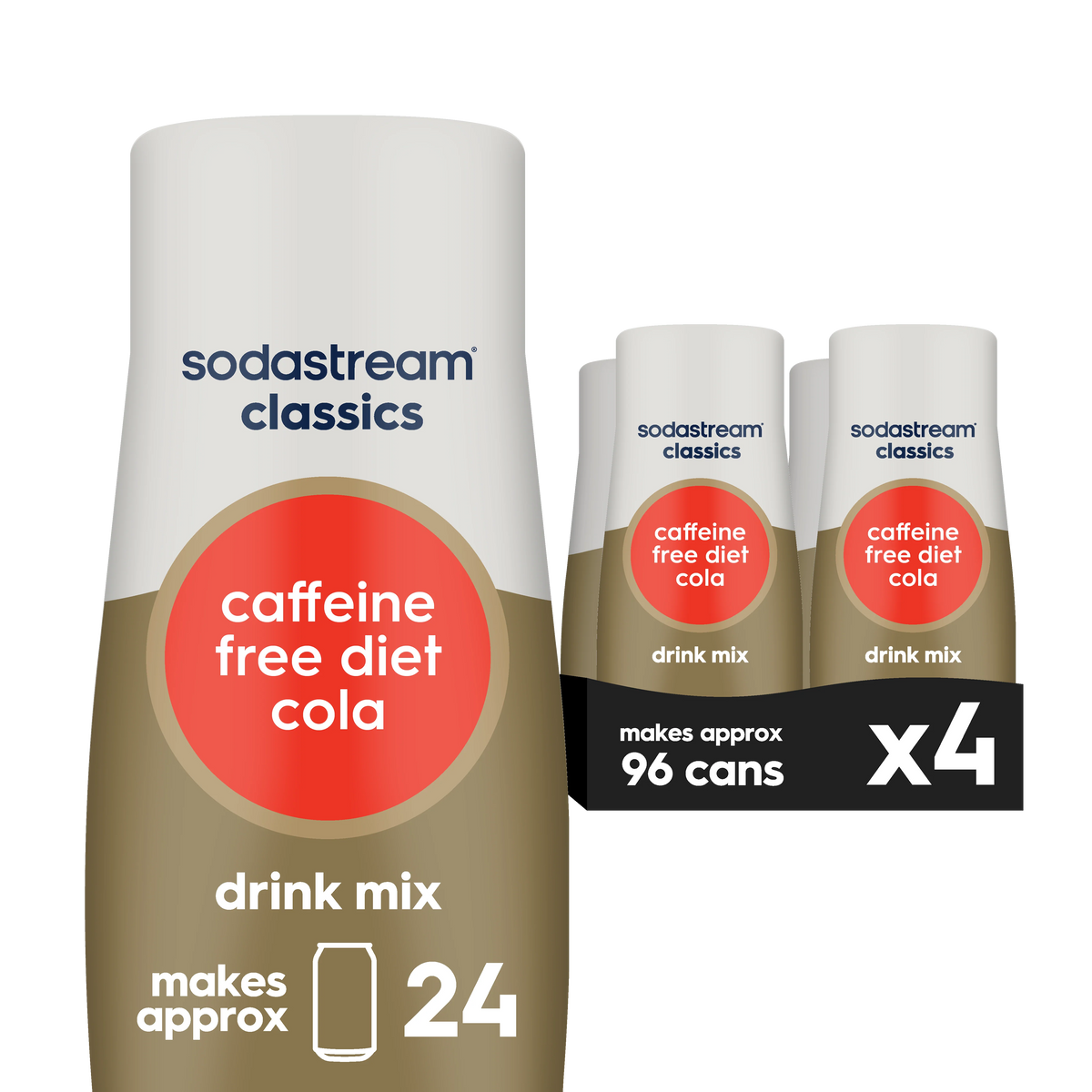 Sodastream Classics® Caffeine Free Diet Cola Drink Mix 4 Pack 440ml
